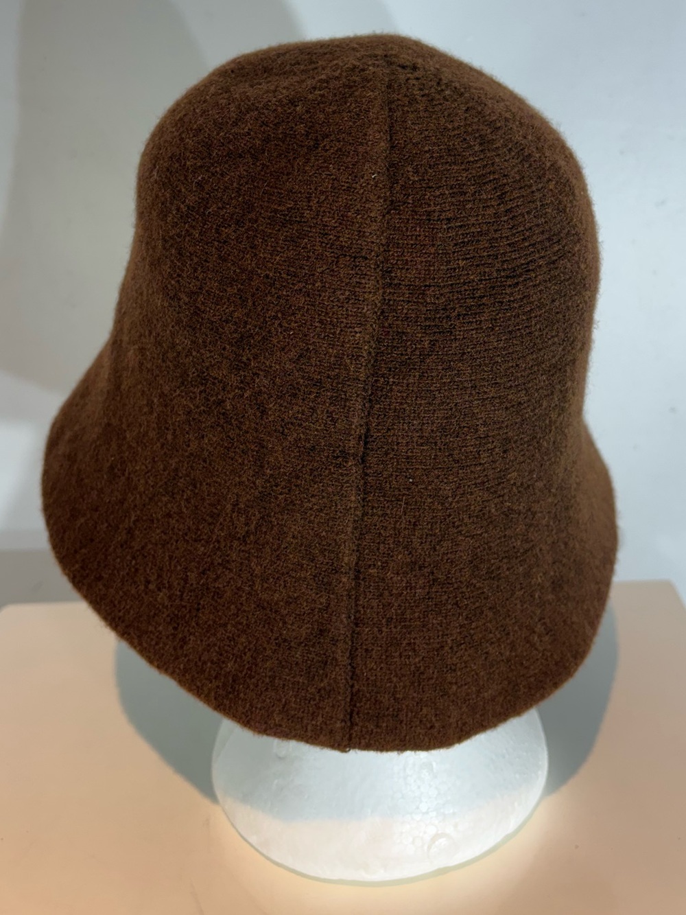 Brown Wool Blend Cloche Bucket Hat Bell Shape - Picture 5 of 12